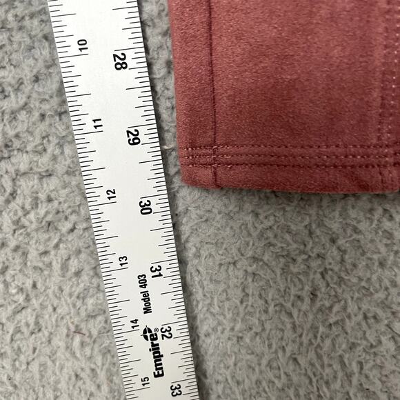 SPANX Faux Suede Leggings Womens Medium Tall Pink Rich Rose Shaping Soft Fall - Picture 12 of 12